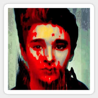 SOCIOPATH Creepy Dark Aesthetic Glitch Art Sticker